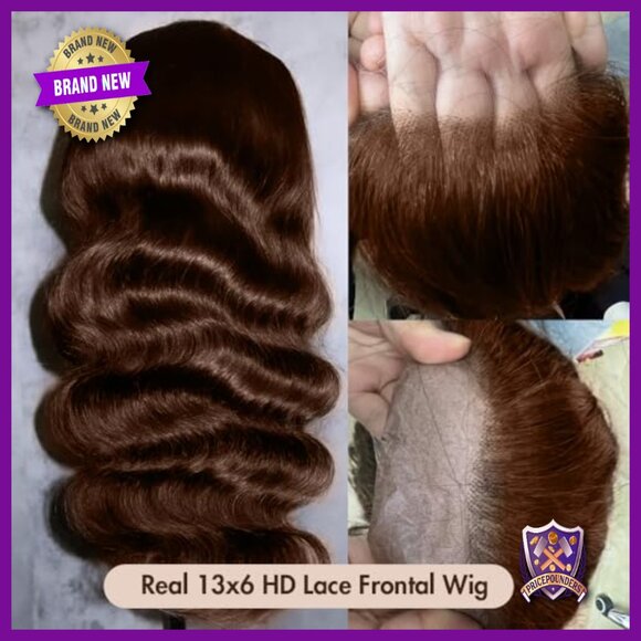 13x6 HD Lace Front Wig 24 Inch 250 Density Virgin Human Hair Invisible main image 6